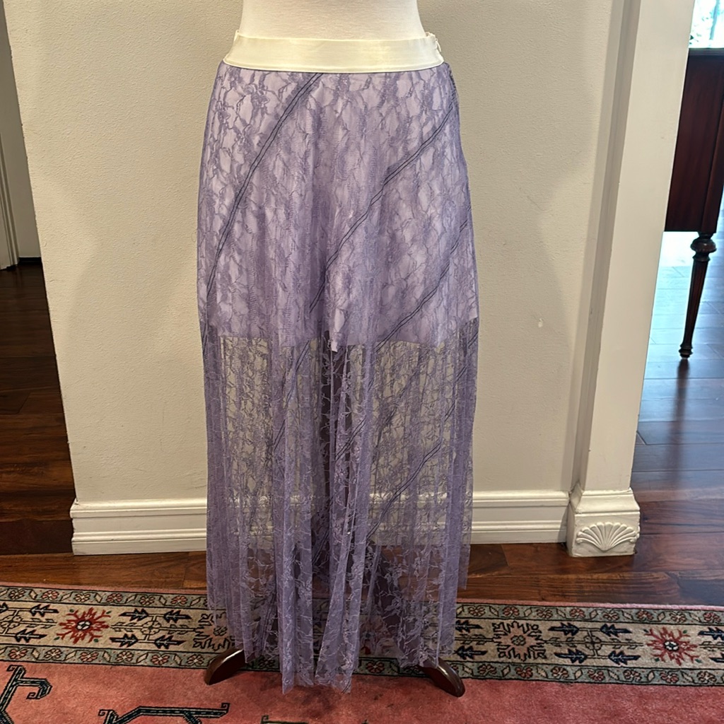 Sandro Long Skirt W A Shirt Under Skirt.